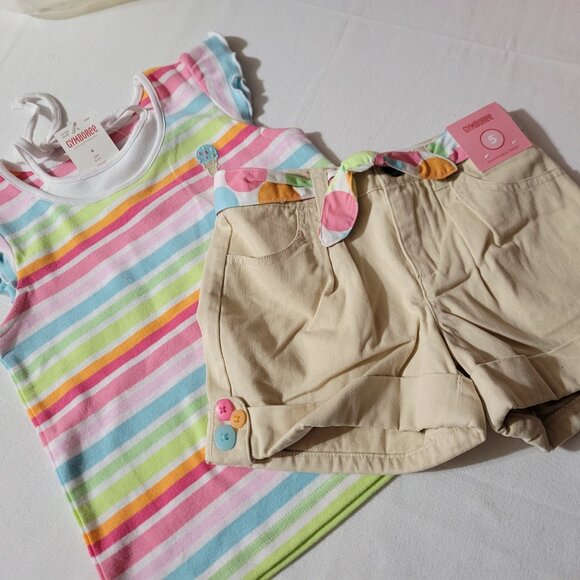 Gymboree Popsicle Party NWT size 5 AW shorts, size 6 shirt NWT outfit. - Picture 2 of 7
